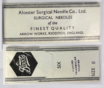 "Boots" Alcester Surgical Needles