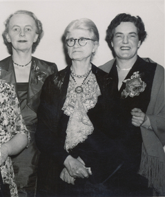 Miss J Langham (Matron), Mrs Pitts, Miss Jean Harris (Principal Tutor) - November 1954