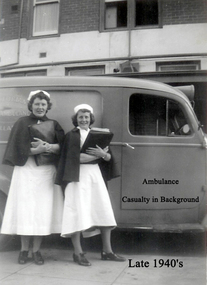 1949/50, Old Ambulance near Casualty, S Smith, K Strownix