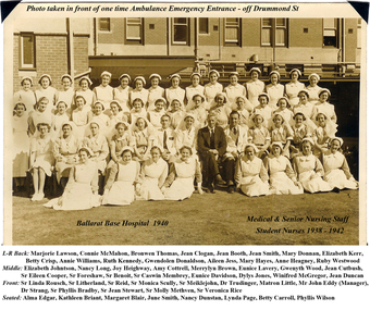 1940, Medical Senior Staff & Student Trainee Nurses, 1938-1942