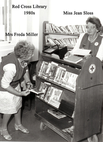 1980's, Red Cross Library: Mrs Freda Miller & Miss Jean Sloss