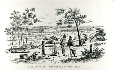 1855, Ballarat Flat from Black Hill, in Sovereign Remedies Book
