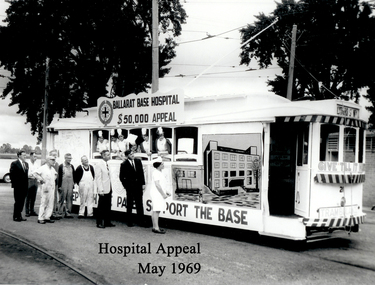 1969/3/29 Courier: Tram for Hospital Appeal $50,000, Nr Trina Greaves, Nr Helen Townsend, Nr Jenny Mitchell & others - in Sovereign Remedies