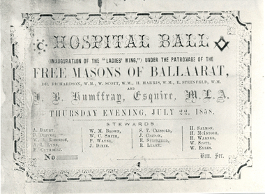 1858/07/22  Hospital Ball