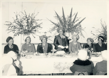Mary Helen Auxiliary - Spring Tea - Sr Beverley, Miss Ogden - DON, Mrs Madden, Lady Nicholson - Mayoress