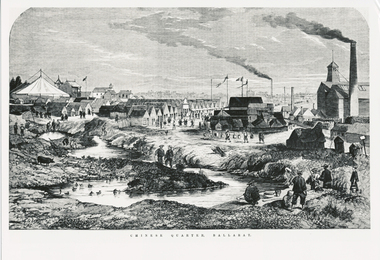 Chinese Quarter Ballarat - Illustrated Australian News - 11th July 1868