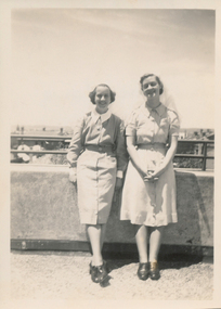 Balcony Edward Wilson Block, Nancy Long & Friend