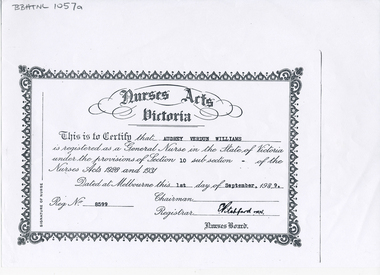 Audrey Verdun Williams, General & Midwifery Certs, Reference from Matron Griffiths, 1936 - 1939