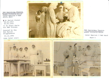 Sr McGregor, Sr  McLeod, Dr Sanderson, Dr Gerard, Sr Earle, Sr Slater - Operating Theatre, c.1913