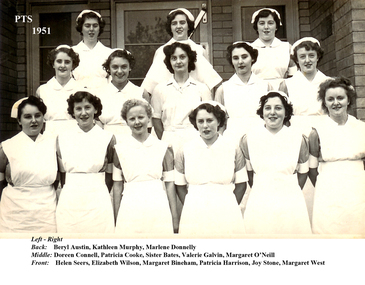 Helen Thomas (nee Seers), commenced training April 1951 - PTS & Graduation Dinner