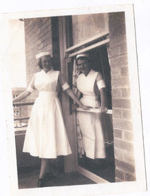 Frances Meiklejohn (L) & Judy Tantau, Nurses Home Balcony, BBH