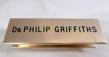 Dr Philip Griffiths - Name Plate