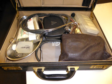 Dr Philip Griffiths - Doctors Bag, Black Attache Case with Combination Lock, plus Folder with Health Summary/Progress Notes