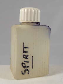 Dr Philip Griffiths - Plastic Bottle, labelled "Spirit"