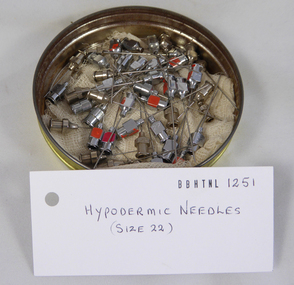 Hypodermic Needles, Size 22, in tin "The Balkan Sobranie Smoking Mixture"