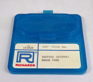 Container for Shephard Grommet Drain Tube, Richards Manufacturing Co, Memphis Tennessee