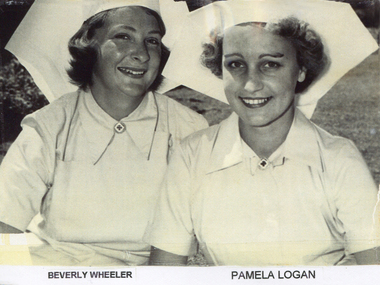 Class Jan 1957 - Bev Wheeler & Pam Logan in Veils