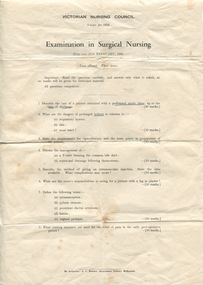 Examination in Surgical Nursing - Feb 1963