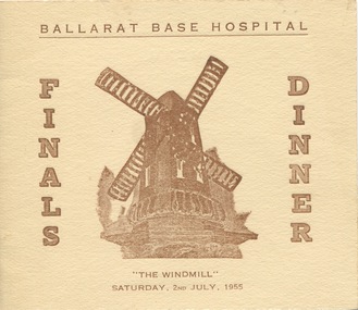 BBH Finals Dinner, 2nd July, 1955_ menu/agenda_signatures of some attendees