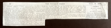 Newspaper Articles - WW1 Nurses - Pratt, Munro, Westcott, Whidburn, MacKenzie