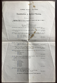 Medical & Surgical Examinations, Nurses Board Victoria, June 1956