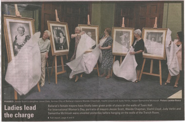 Ballarat Courier - Women in Leadership - Wanda Chapman (nee Archibald) & Janet Dale (nee Scott) both Ballarat Base Hsopital Trained Nurses