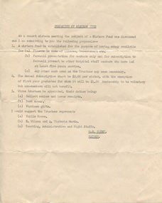 Formation of Sisters Fund, Matron Ogden, ? date