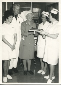 Sr Joyce Eckersley farewell gift. September 1970, Ballarat Base Hospital