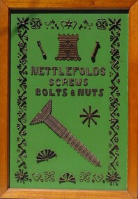 Decorative object - Nettlefolds Screws, Nuts And Bolts Display Board