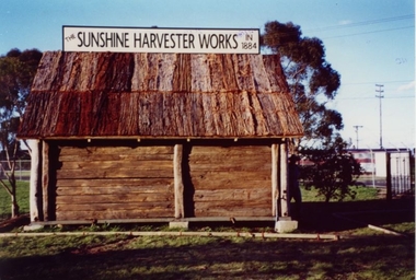 Photograph - Smithy replica construction Barclay Reserve Albion, Opened on 10 October 2001
