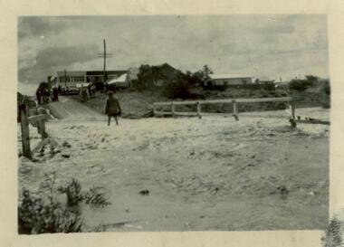 Photograph - Flood of Kororoit Creek Derby Bridge 1954, 1954