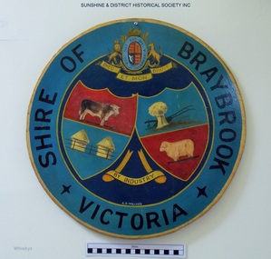 Plaque, A. H. Walker, COAT OF ARMS - Shire of Braybrook Victoria, Unknown date of manufacture