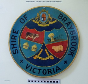 Plaque - Shire of Braybrook Coat of Arms by A.H. Walker, A. H. Walker, Unknown date of manufacture