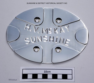 Memorabilia - Base plate for the New H.V.McKay Footbridge in Sunshine, Circa 2013-2014