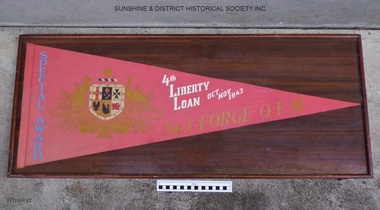 Memorabilia - 4th LIBERTY LOAN (1943) SPECIAL AWARD to No 1 FORGE O.F.M, Probably around Circa 1943-1944