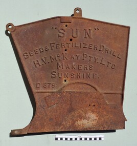 Machine - "SUN" Seed & Fertilizer Drill panel, Between 1921 and 1930