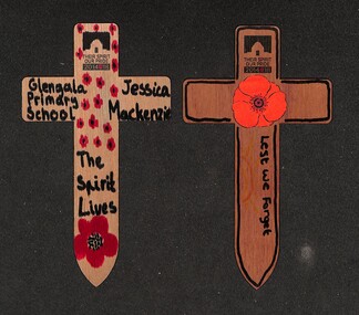 Ephemera - Kevin Wheelahan Gardens Commemoration Ceremony Sunshine Memorial Crosses