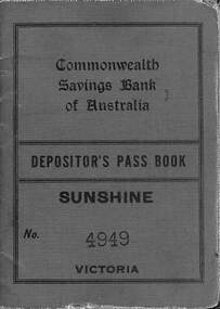 Booklet - Joseph 'Joe' Wlodarczyk Collection, Commonwealth Saving Bank Of Australia Depositor's Pass Book