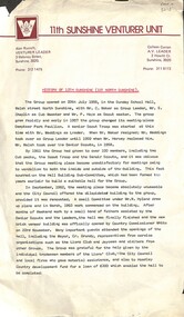 Document (item) - 12th Sunshine (1st North Sunshine) Scout Group History