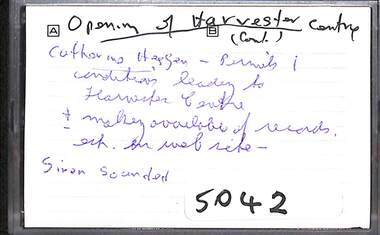 Audio - Opening of the Sunshine Harvester Centre Audio Tape, 30/7/1998