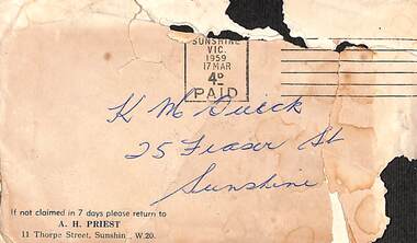 Letter (item) - Kenneth Matthew Quick