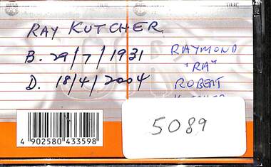 Audio - Ray Kutcher, Boot repairer, Undated