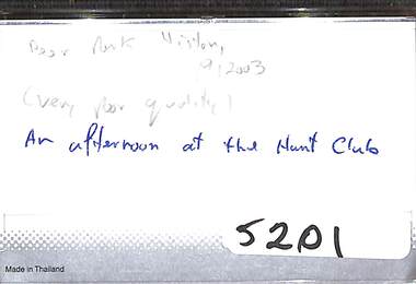 Audio - Deer Park History An Afternoon At The Hunt Club Audio Tape