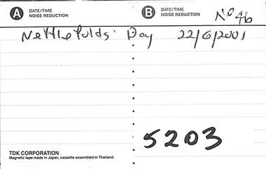 Audio - Nettlefolds Day 2001 Audio Tape