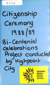 Film - Sunshine Council Citizenship Ceremony 1988 - 89 Video