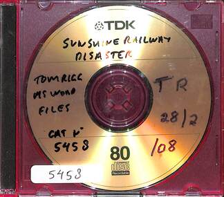 Document - Sunshine Railway Disaster - Tom Rigg MS Word Files CD