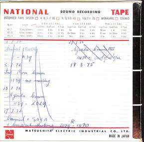 Audio - City Of Sunshine Council Meeting Tape Recordings 18th March 1975 To 8th May 1975