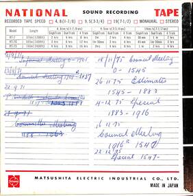 Audio - City Of Sunshine Council Meeting Tape Recordings 18th November 1975 To 22nd December 1975