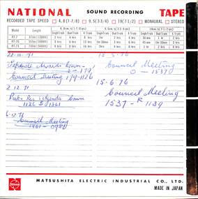 Audio - City Of Sunshine Council Meeting Tape Recordings 18th May 1976 To 15th June 1976