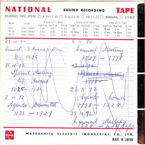 Audio - City Of Sunshine Council Meeting Tape Recordings 14th September 1976 To 12th September 1976